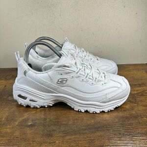 EUC Skechers D Lites Fresh Start‎ 11931 White Shoes Sneakers Womens Size 9 EW